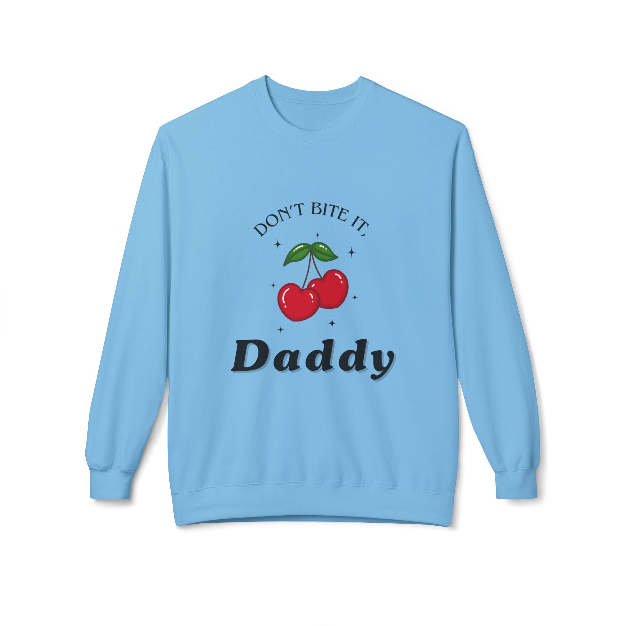 ‘Don’t Bite It’ Cherry Black Print Crewneck