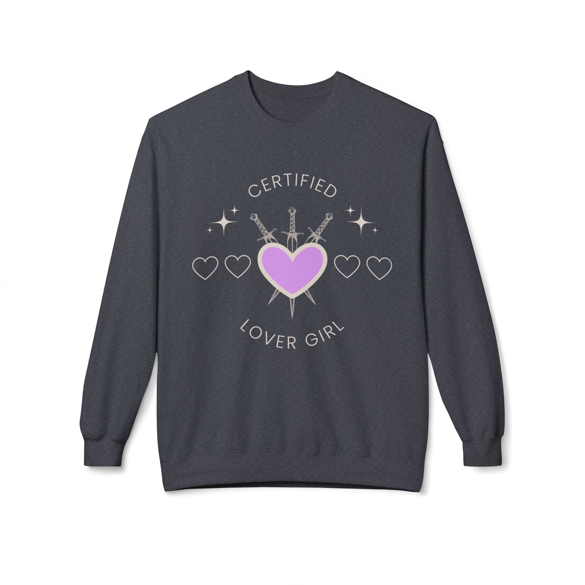 ‘Certified Lover Girl’ White Print Crewneck