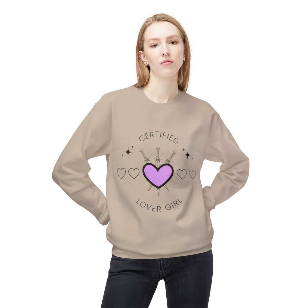‘Certified Lover Girl’ Black Print Crewneck