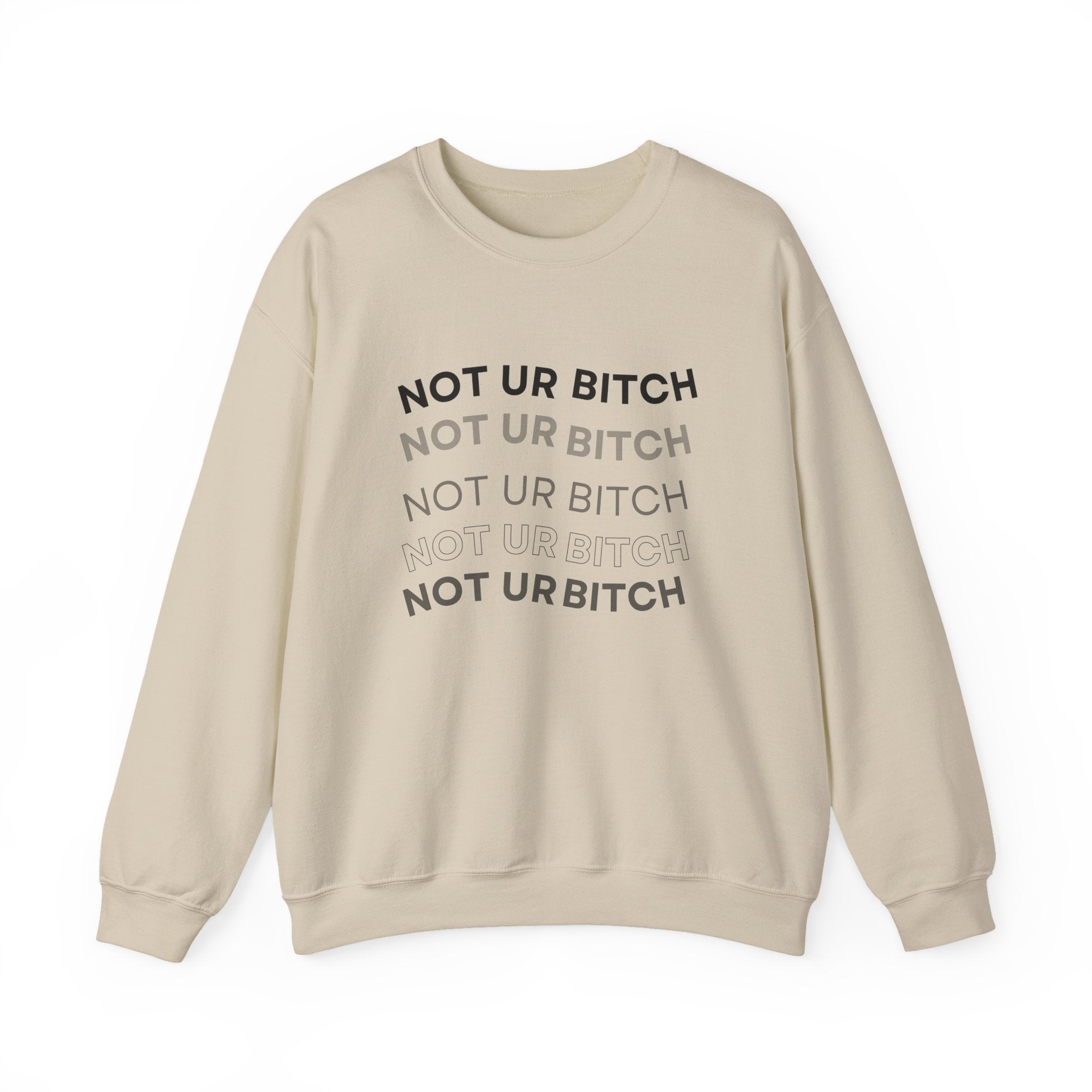 ‘Not Ur Bitch’ Black Print Crewneck