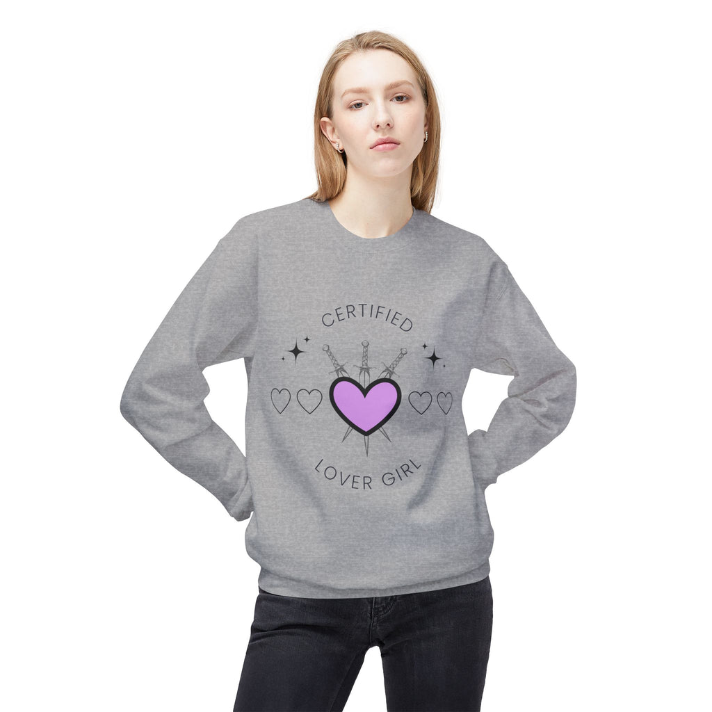 ‘Certified Lover Girl’ Black Print Crewneck