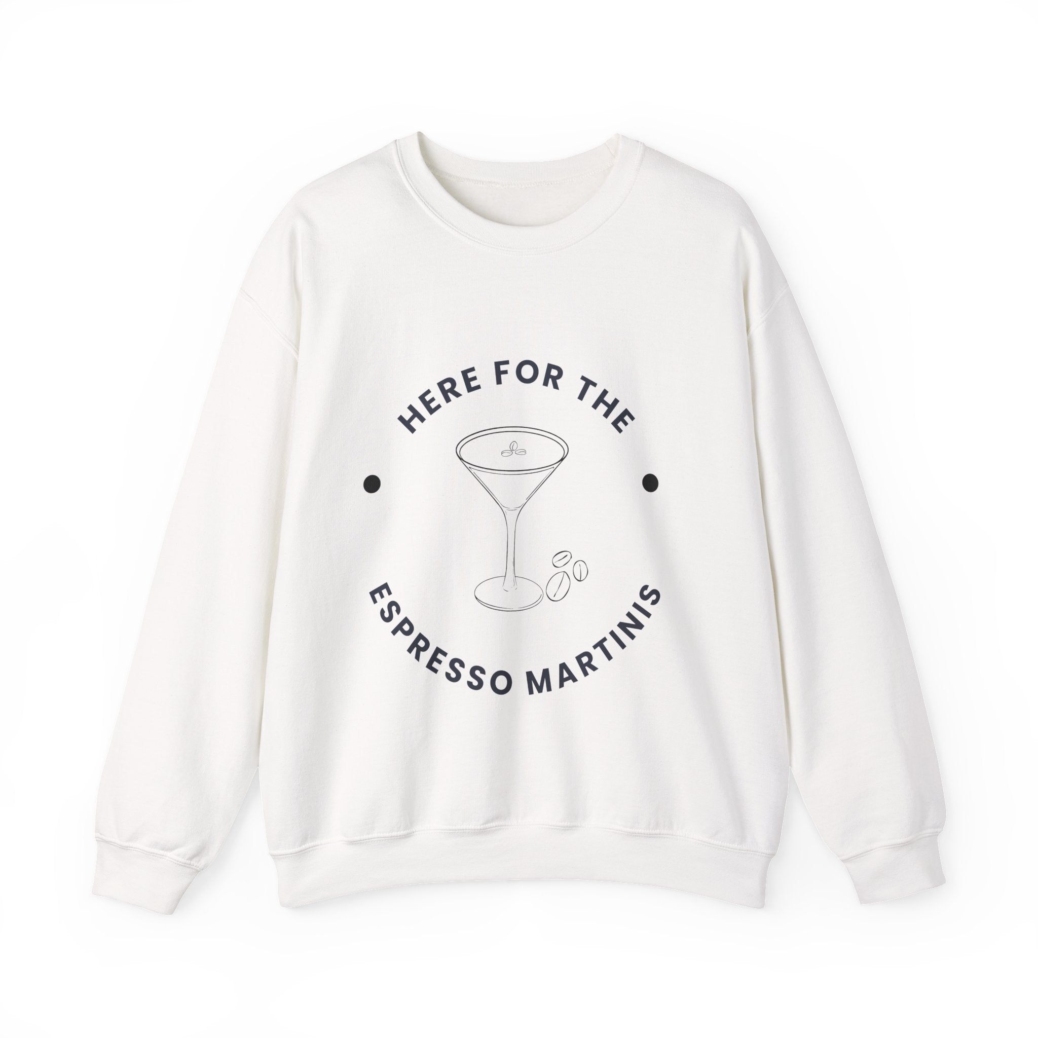 ‘Espresso Martinis’ Black Print Graphic Crewneck