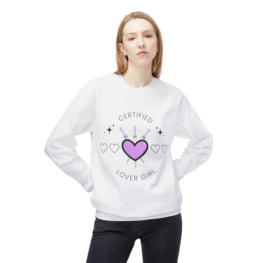 ‘Certified Lover Girl’ Black Print Crewneck