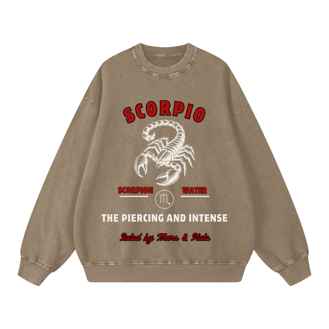 ‘Scorpio’ White Print CCC Zodiac Collection Crewneck