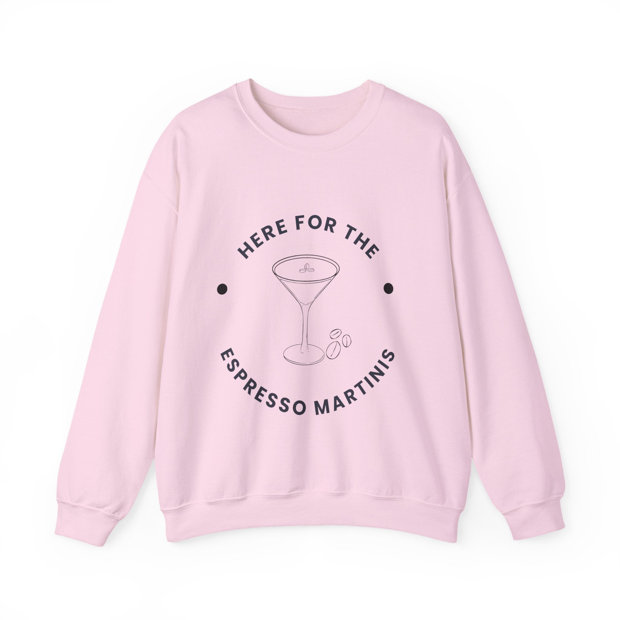 ‘Espresso Martinis’ Black Print Graphic Crewneck