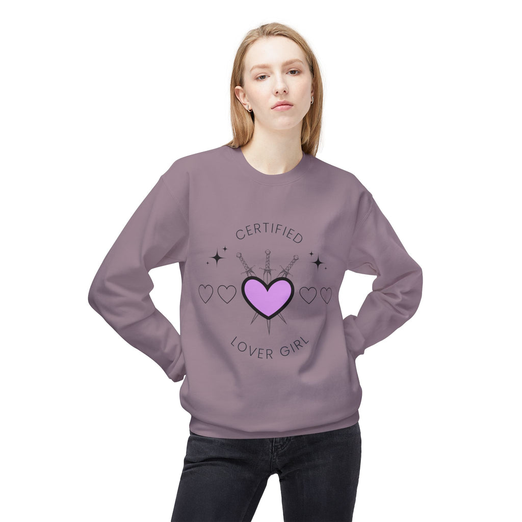 ‘Certified Lover Girl’ Black Print Crewneck