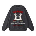 ‘Gemini’ White Print CCC Zodiac Collection Crewneck