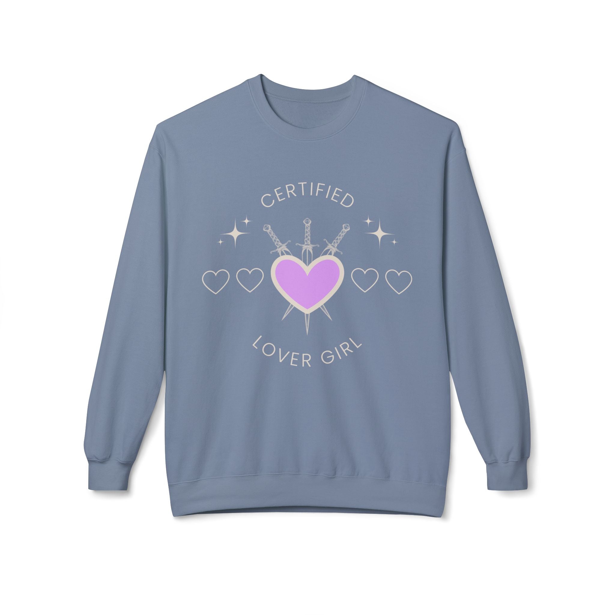 ‘Certified Lover Girl’ White Print Crewneck