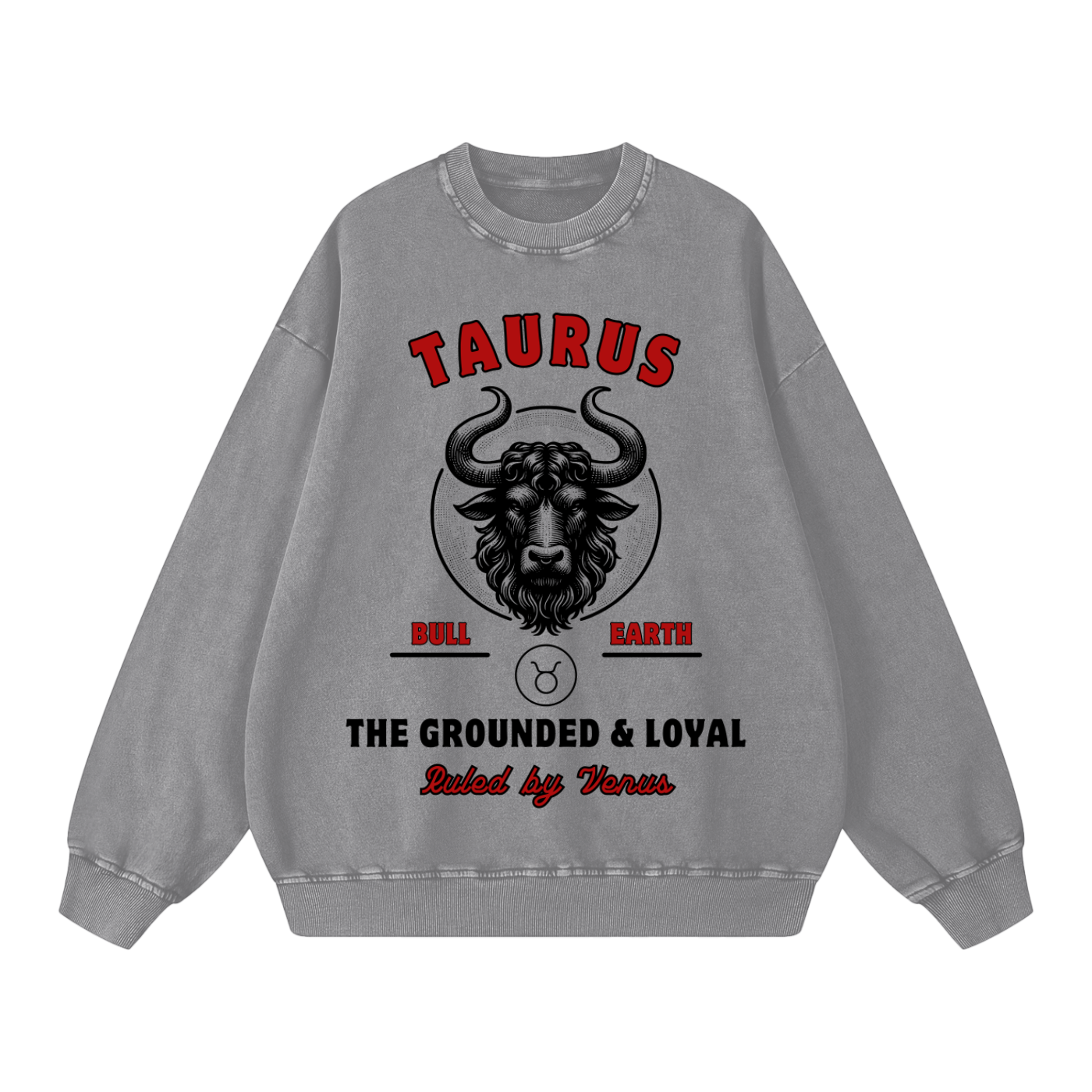 ‘Taurus’ Black Print CCC Zodiac Collection Crewneck