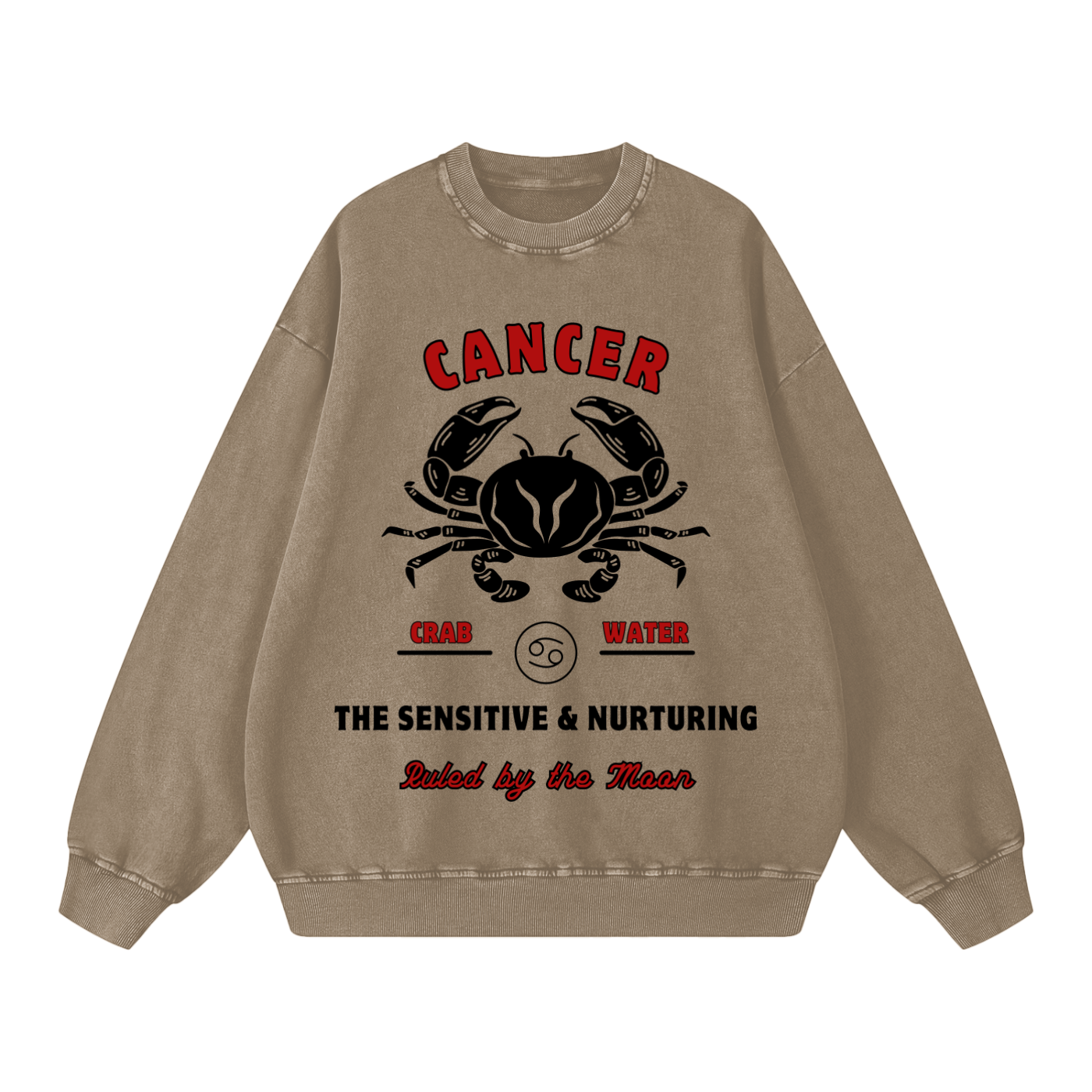 ‘Cancer’ Black Print CCC Zodiac Collection Crewneck