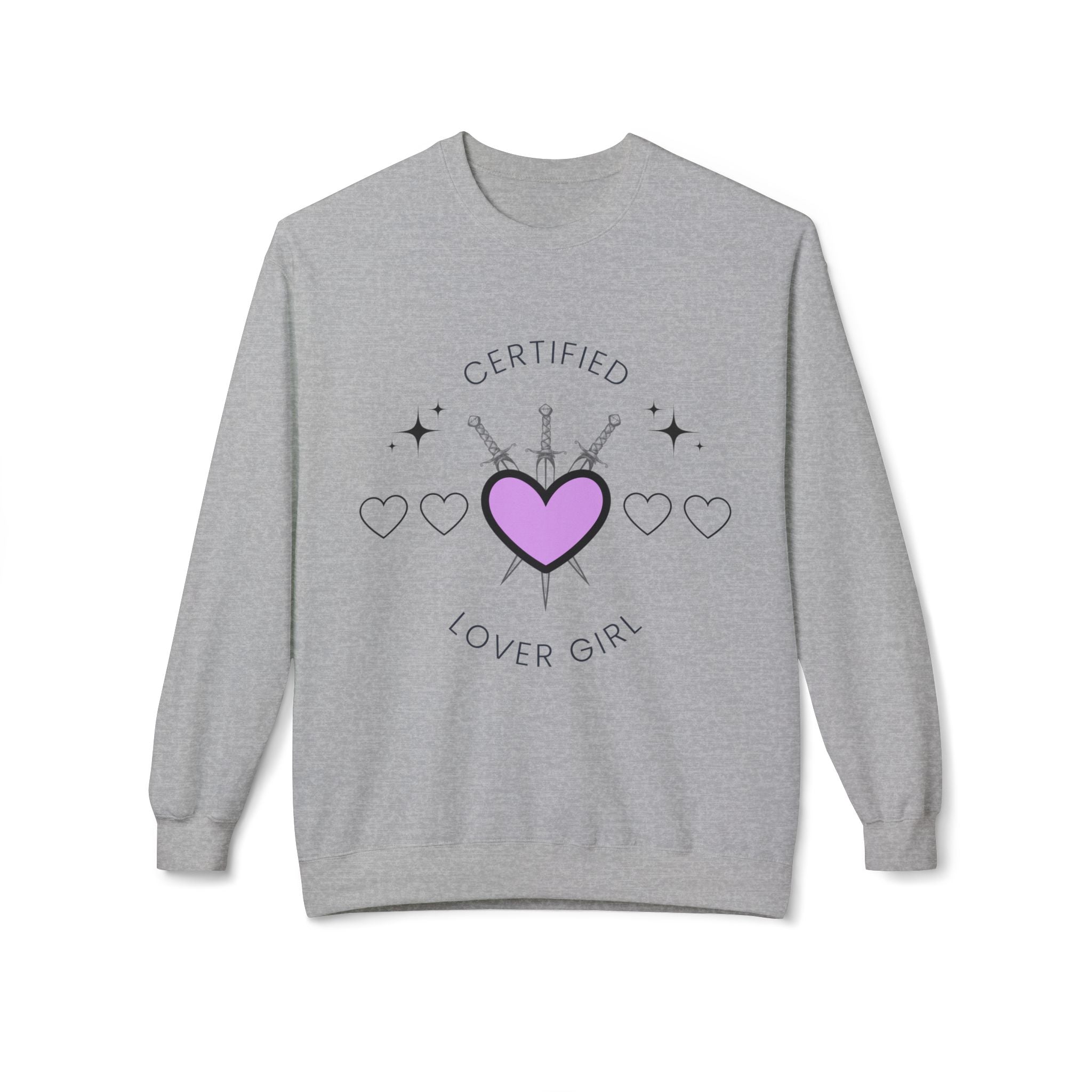 ‘Certified Lover Girl’ Black Print Crewneck