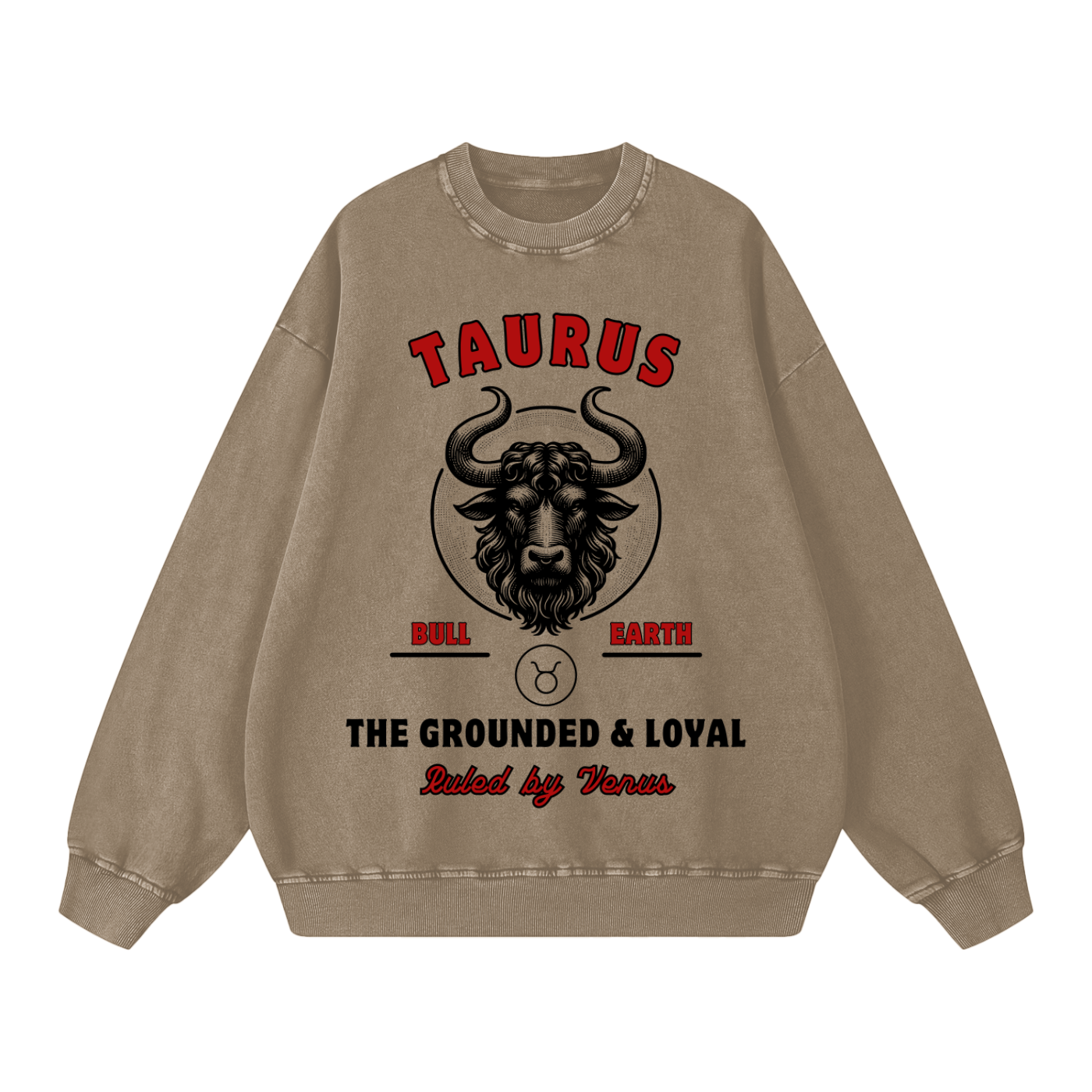 ‘Taurus’ Black Print CCC Zodiac Collection Crewneck