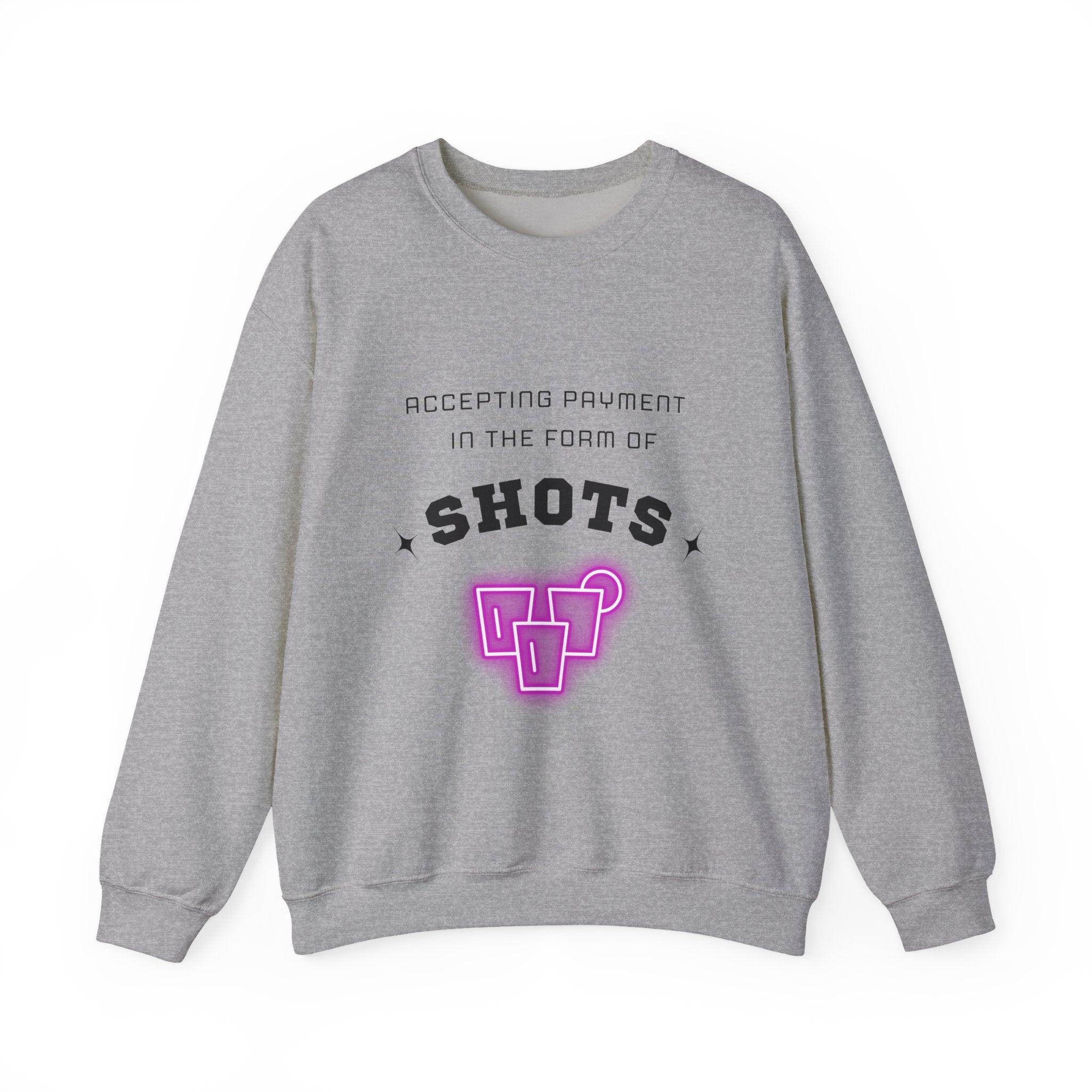 ‘Accepting $hots’ Black Print Crewneck
