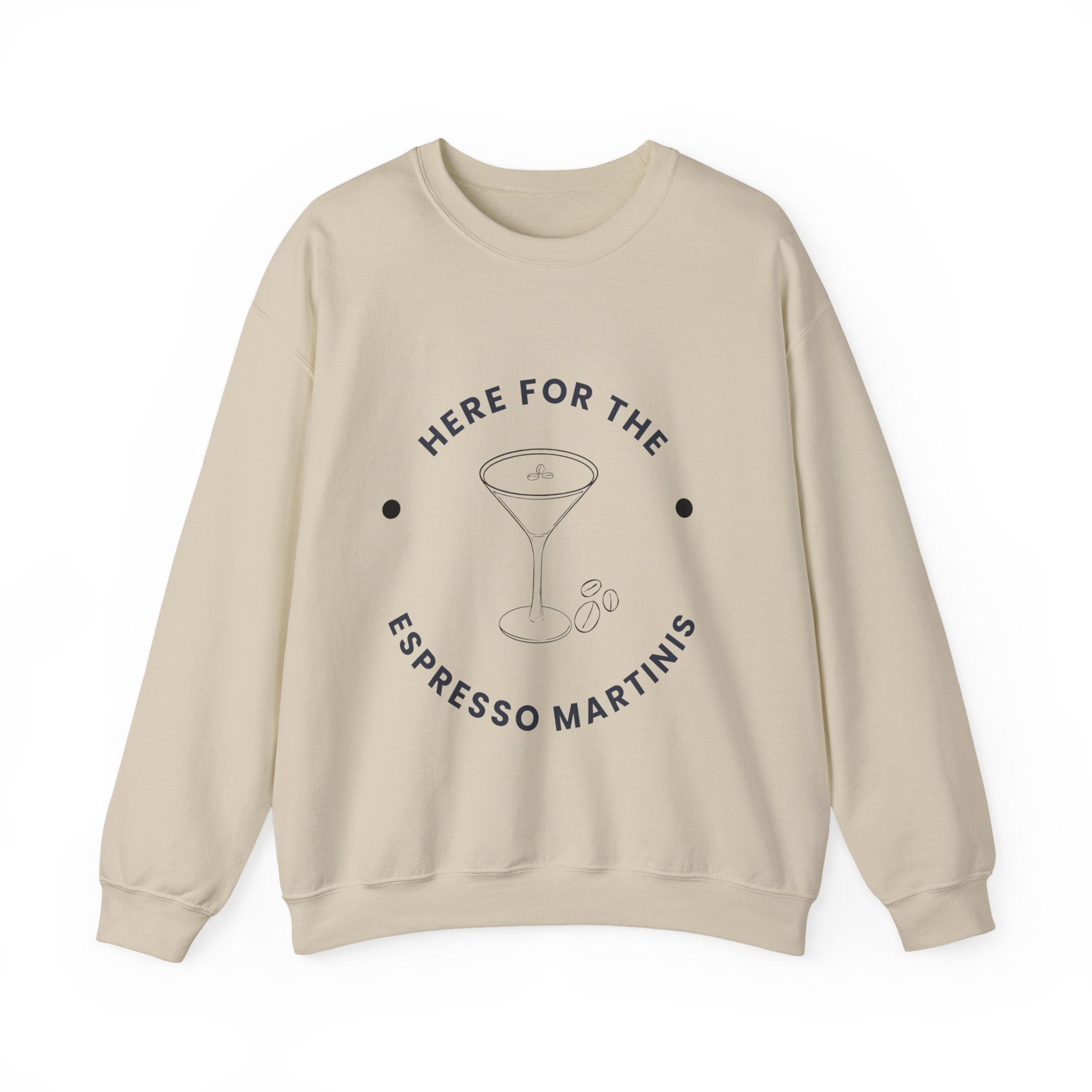 ‘Espresso Martinis’ Black Print Graphic Crewneck