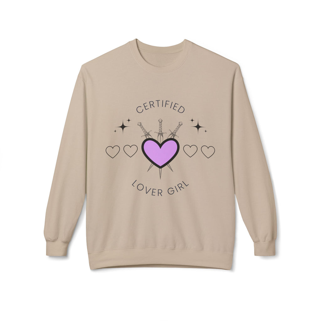 ‘Certified Lover Girl’ Black Print Crewneck