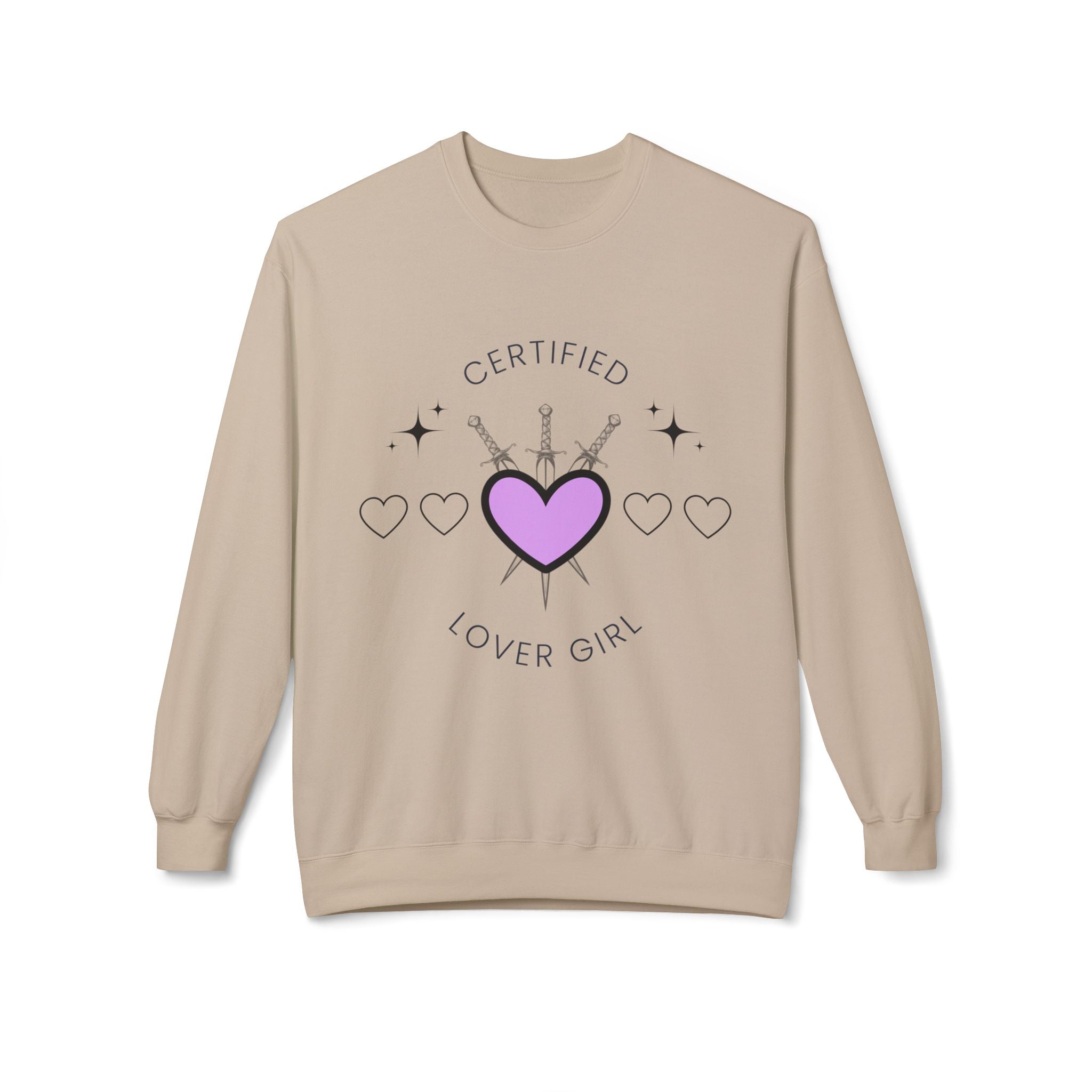 ‘Certified Lover Girl’ Black Print Crewneck