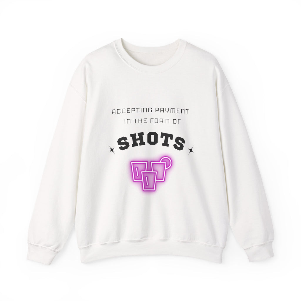 ‘Accepting $hots’ Black Print Crewneck