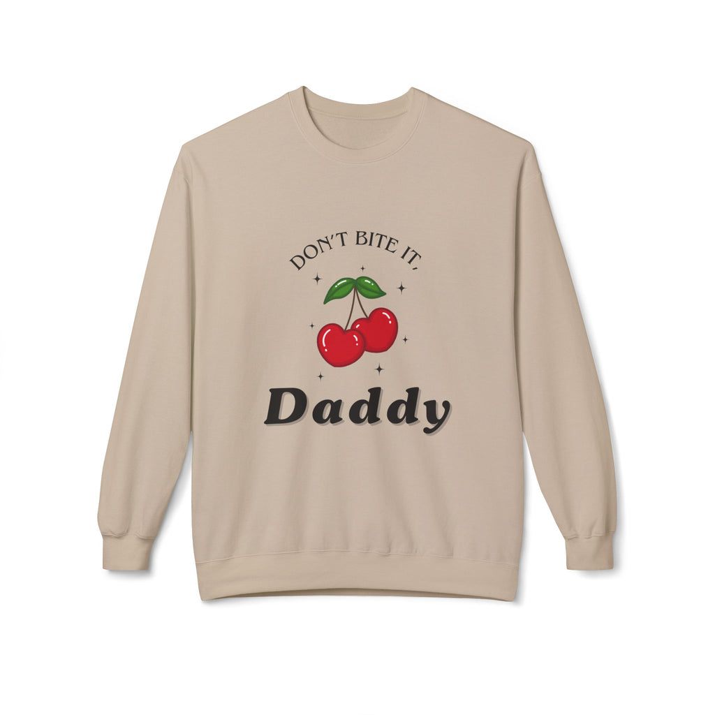 ‘Don’t Bite It’ Cherry Black Print Crewneck