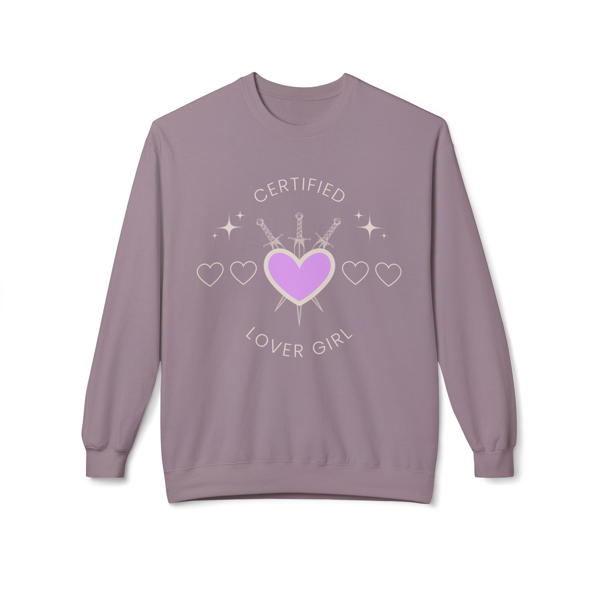 ‘Certified Lover Girl’ White Print Crewneck