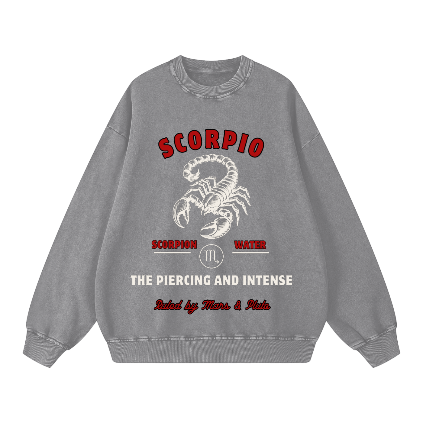 ‘Scorpio’ White Print CCC Zodiac Collection Crewneck